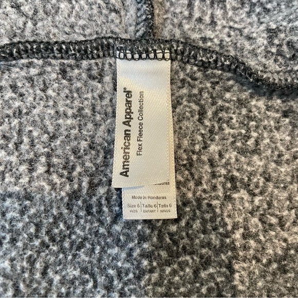 American Apparel Kids Fleece Hoodie Size 6 - Picture 2 of 2